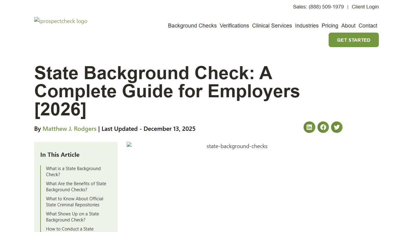 State Background Check: A Complete Guide for Employers [2026]